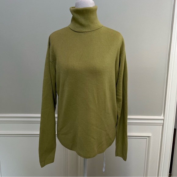 Linda Allard Ellen Tracy Sage Turtleneck Size X/M - Picture 1 of 9